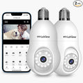LaView 4MP Bulb Security Camera 2.4GHz, 360° 2K Security Cameras Wireless by LaView