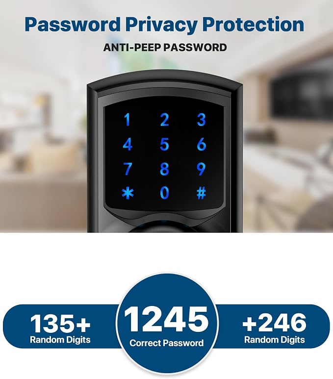 Hidalife Keyless Entry Door Lock, Keypad Door Knob - Image 6
