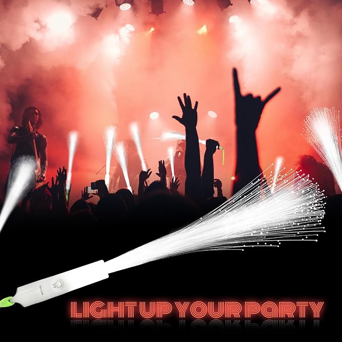 SHQDD 100 PCS White Fiber Optic Wands, LED Fiber Wands, Wedding Party Supplies - Image 7