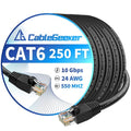 CableGeeker Cat 6 Ethernet Cable 250 ft, High Speed 10Gbps CCA Internet Network by CableGeeker