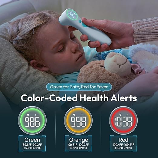 No-Touch Thermometer for Adults and Kids, 1-Second Fast Reading, Color-Coded - Image 6