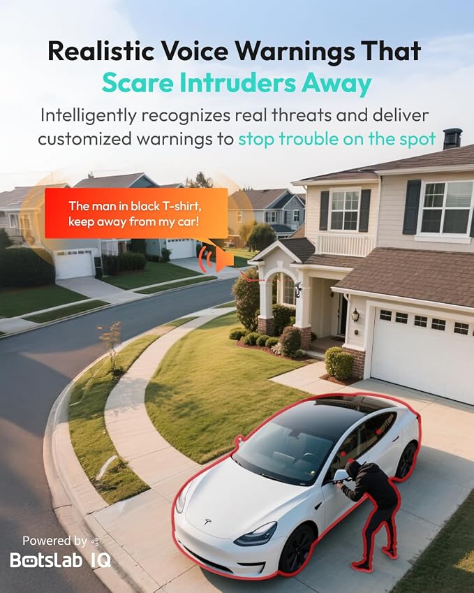 BOTSLAB Security Cameras Wireless Outdoor, 2 Cam-Kit, 4K Color Night Vision - Image 9
