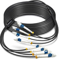 15 Meters 4 Core Industrial TPU LC to LC Outdoor Armored Fiber Optic Cable by YUTIANHOME