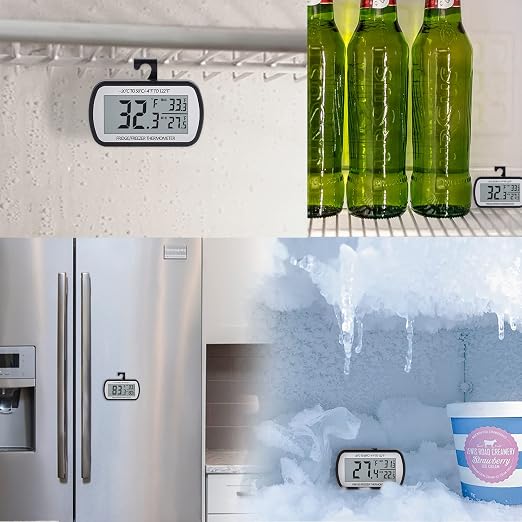 AEVETE Refrigerator Thermometer Digital Fridge Thermometer - Image 7