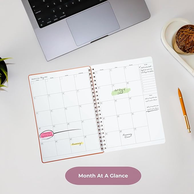 | Ultimate Yearly, Daily, Weekly, Monthly Planner | 8.25" x 11.75" | To Do List Notebook for Work | Simple Design | Multiple Layouts | Academic Planner and Organizer Notebook (Evergreen, Yearly Planner - Portrait)