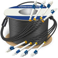 50 Meters 4 Core Industrial TPU LC to LC Outdoor Armored Fiber Optic Cable by YUTIANHOME