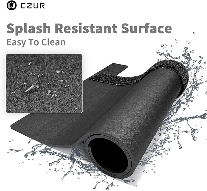 CZUR Assistive Cover 13.14-inch with Adjustable Hook&Loop Splash Resistant,PVC Material Cover for CZUR Book Scanner, Office&Home-Black