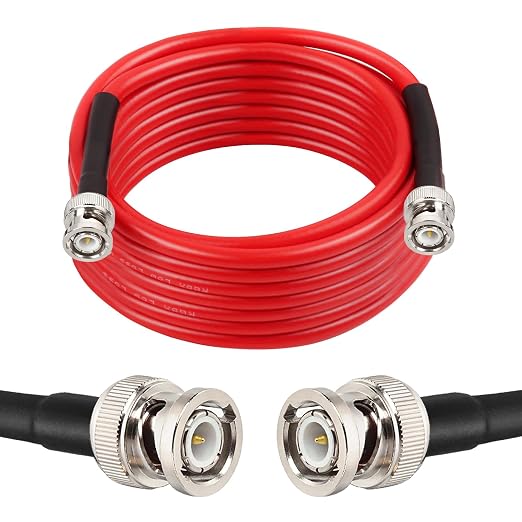 MOOKEERF BNC Male to Male Coaxial Cable 50 ohm Ultra Low Loss RG8X Coax Cable by MOOKEERF