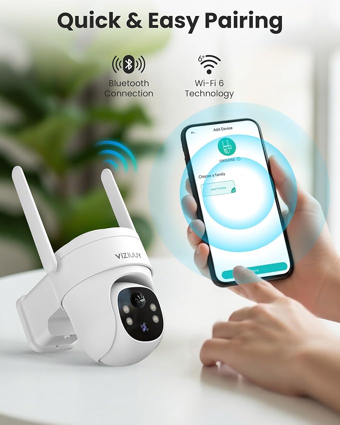 VIZIUUY Solar Security Cameras Wireless Outdoor, 3MP Pan Tilt 360°WiFi Camera - Image 4