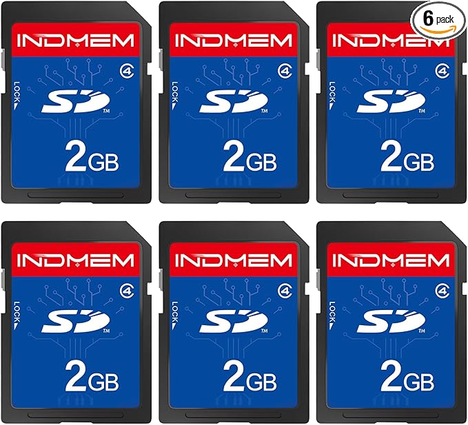 SD Card 2GB, 6 Packs Class 4 2GB Flash Memory Card MLC Standard Secure Digital by Unknown