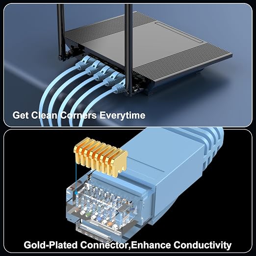 Cat 6 Ethernet Cable 3ft Flat Internet Network Cables - Image 5