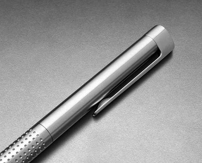 JAMES° Bolen EDC Twist-Retractable Pen, Slim Machined Stainless Steel Barrel Designed for Daily Carry, Stainless