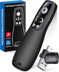 Presentation Clicker with USB-A & USB-C Receiver, 2.4GHz Wireless Presenter by Unknown