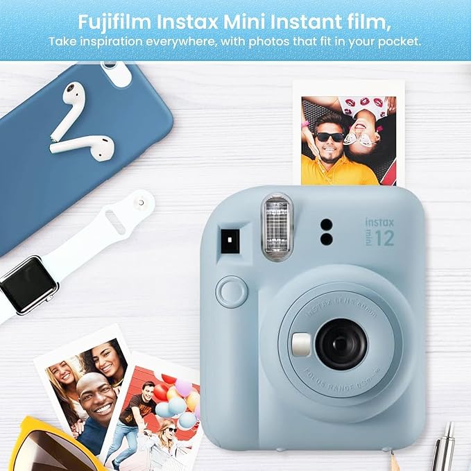 Fujifilm INSTAX MINI 12 Blue Bundle 2025, Pastel Blue) - Image 6