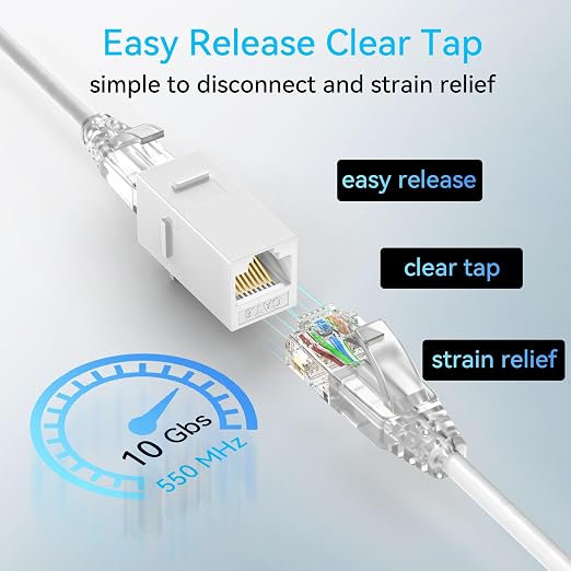 Sokqovt Cat6a Slim Ethernet Patch Cable 5ft, Flexible 10G 550MHZ, 28AWG Pure - Image 6