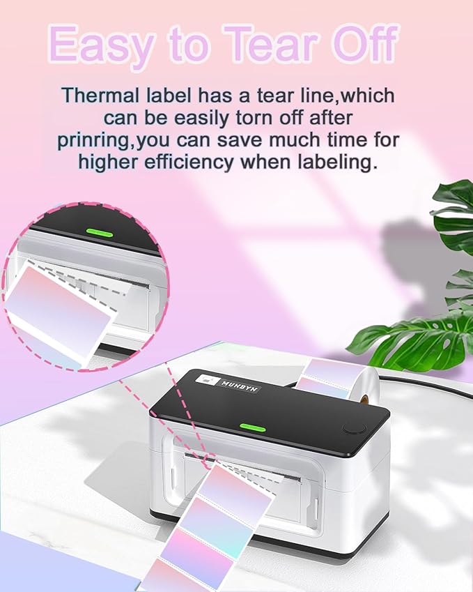 2.25 x 1.25 Thermal Labels, Self-Adhesive Address Shipping Barcode Thermal Stickers,Thermal Printer Labels Compatible with Rollo & Zebra & MUNBYN, 800 Labels for Printer, Fantasy Purple