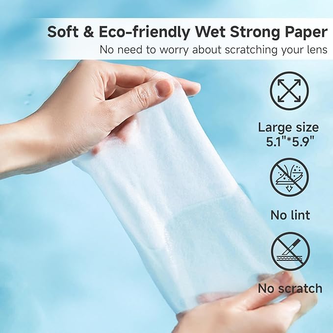 300 Count Anti Fog Glasses Cleaning Wipes, [300 Pre-Moistened Individually Wrapped Wipes] [Non-Scratching & Non-Streaking] Cleaner Wipes for Glasses, Sunglass, Phone Screen Camera Lens, Goggles