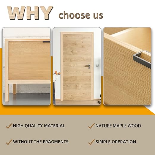 GSCIT Club Maple Edge Banding, 3/4 inch x 100ft roll of Veneer Edge Banding Preglued Flexible, Wood Tape Banding for Cabinet Repair Furniture