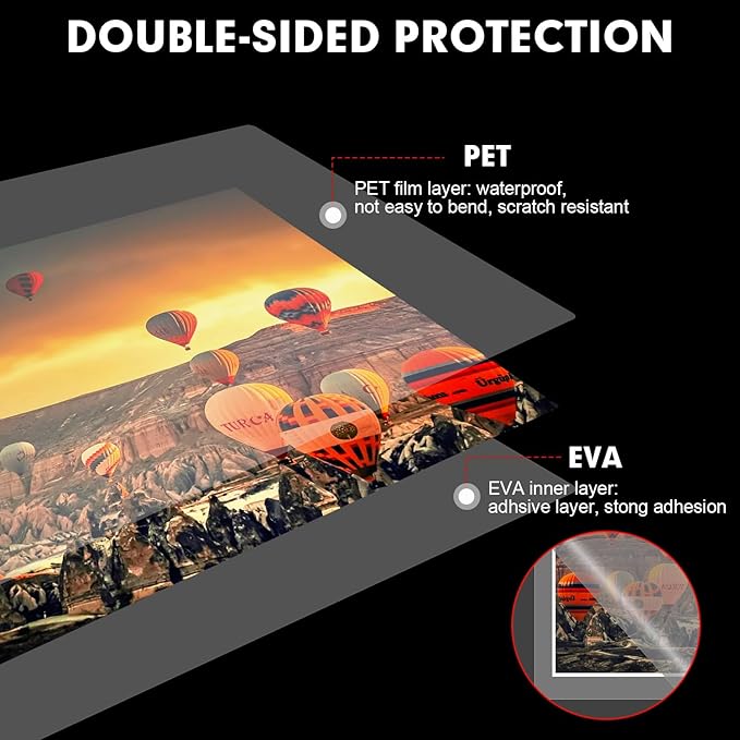 Laminating Sheets, 100 Pack Clear Thermal Laminating Plastic Paper Hold 11 x 17 Inch Sheet, 3 Mil Lamination Sheet Paper for Laminator, Round Corner