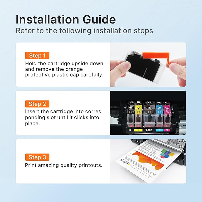 E-Z Ink Compatible Ink Cartridge Replacement for Canon PGI-270XL PGI270XL PGI270 XL PGI-270 to use with MG6821 TS6020 MG6820 MG5720 TS5020 TS8020 TS9020 MG7720 Printer (Large Black, 4 Pack)