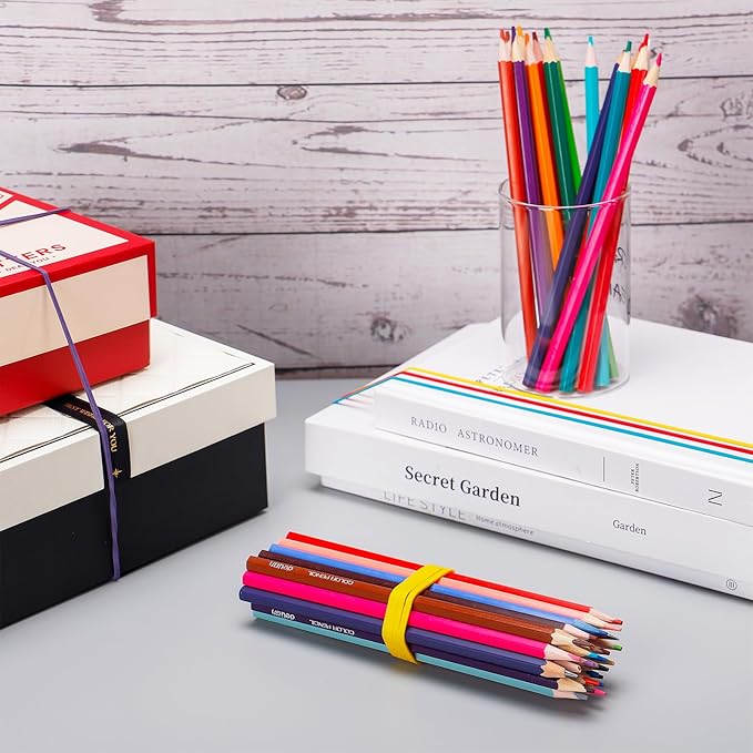 120 Pieces Extra Large Rubber Bands, Heavy-duty Silicone Rubber Bands, Thick Elastic Rubber Wrapping Bands for Office Tie Up Garbage Bag Notebook File Packing (4 Colors 7in Long)