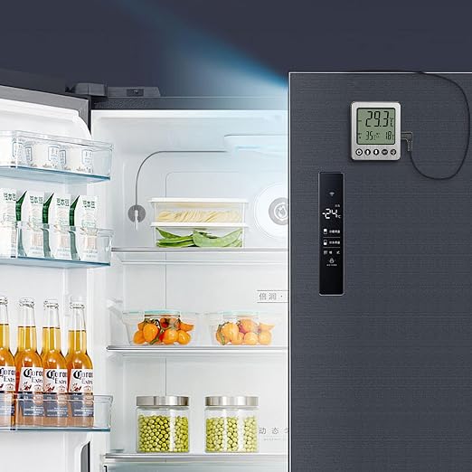 2 pcs Refrigerator Thermometer Freezer Alarm Digital Freezer Thermometer Fridge - Image 6