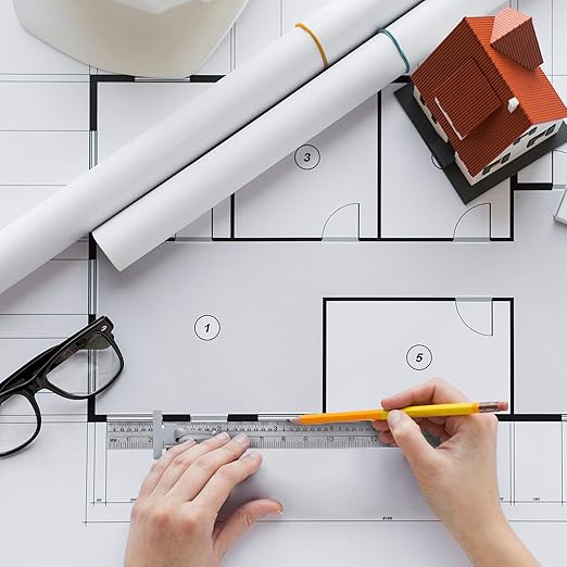 6 Inch 15 cm Pocket Ruler Flexible Precision Stainless Steel Ruler with Detachable Clips Stainless Steel Pocket Clip Scale Gauge Metric British System(2 Pieces)