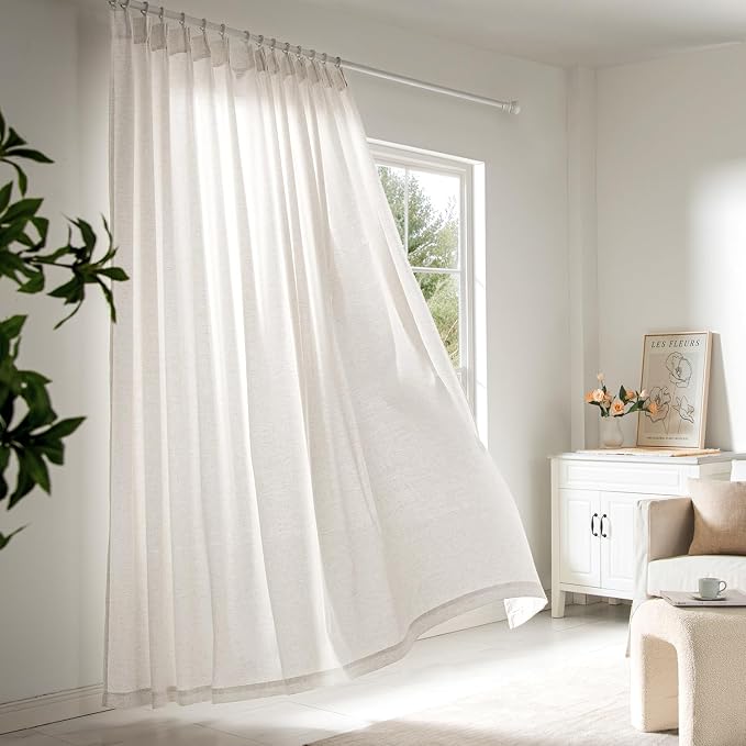 Memory Trained Pinch Pleated Curtains 92 Inches Long, Viral Linen Pinch Pleat - Image 6