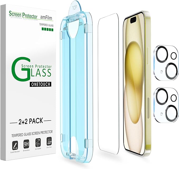 amFilm OneTouch 2+2 Pack Compatible by amFilm