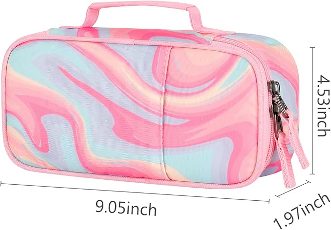 Choco Mocha Fluid Pencil Case for Girls, Soft Pencil Case Kids Pencils Pouch for Kindergarten Girls, Pink