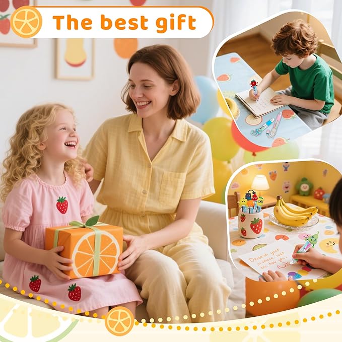 30Pcs Mini Multicolor Pens in One 4-in-1 Cute Pens Bulk for Kids, Ballpoint Pen for Birthdays and Children's Parties, Fun Gifts Assorted Ink Kawaii Pen(Fruits and Animals)