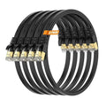 Cat7 1.5FT-5Pack Ethernet Cable Flat-Black-10Gbps Internet Network Patch Cord by SURPLAY-WinningHighSpeed