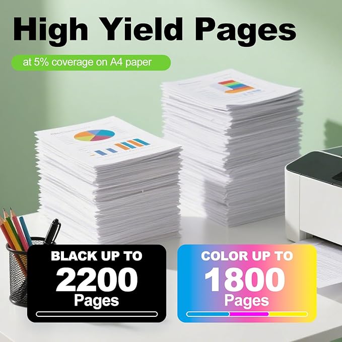 952XL Ink Cartridges Black Tri-Color Combo Compatible Replacement Work with HP OfficeJet Pro 7720 7740 8200 8210 8216 8218 8700 8710 8714 8715 8716 8717 8720 8724 8725 8726 Printer(4 Pack, BCMY)