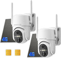 4G LTE Cellular Solar Security Camera Wireless Outdoor, Free Cloud Storage by HOSAFE