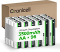Granicell 96-Pack 3500mAh Lithium AA Batteries | 1.5V by Granicell