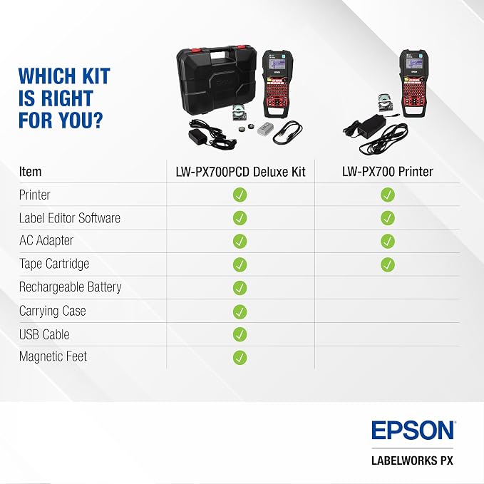 LABELWORKS Epson LW-PX700 Industrial Label Maker Kit - Image 2