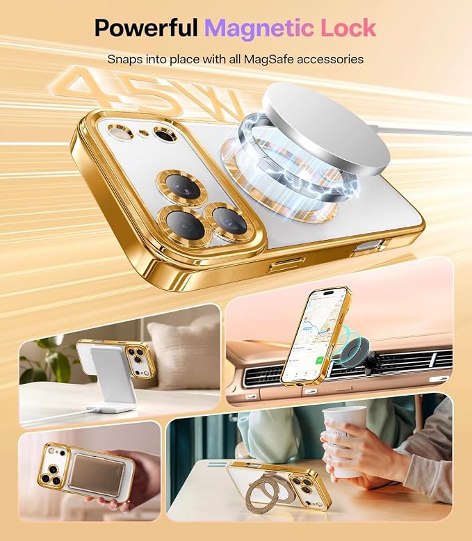 Magnetic Glossy Case for iPhone 17 Pro, iPhone 17Pro Phone Case Slim Clear - Image 4