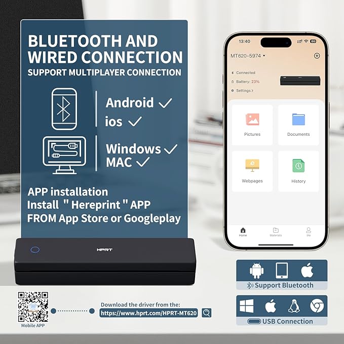 HPRT Inkless Portable Printer Wireless - Image 3