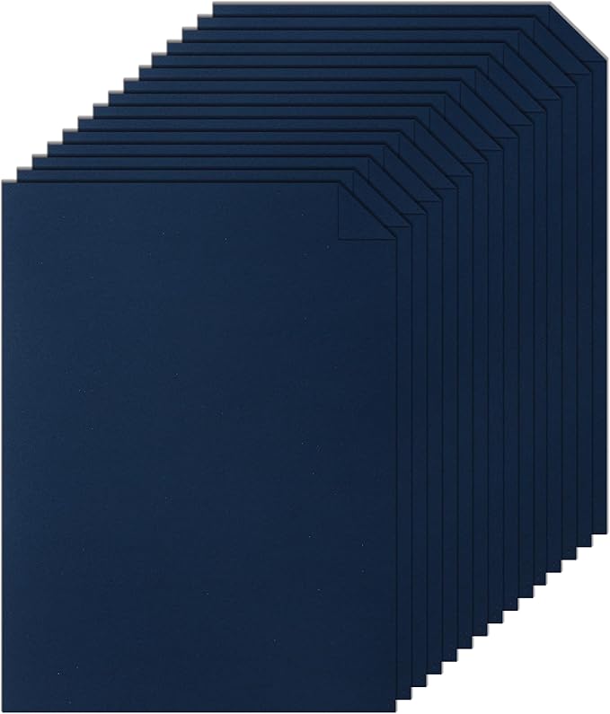 28 Sheets Navy Blue Cardstock 8.5 x 11 Scrapbooking Paper, 92lb Heavyweight Card Stock Printer Paper for DIY Making Cards, Greeting Cards, Wedding Invitations, Birthday, Menus
