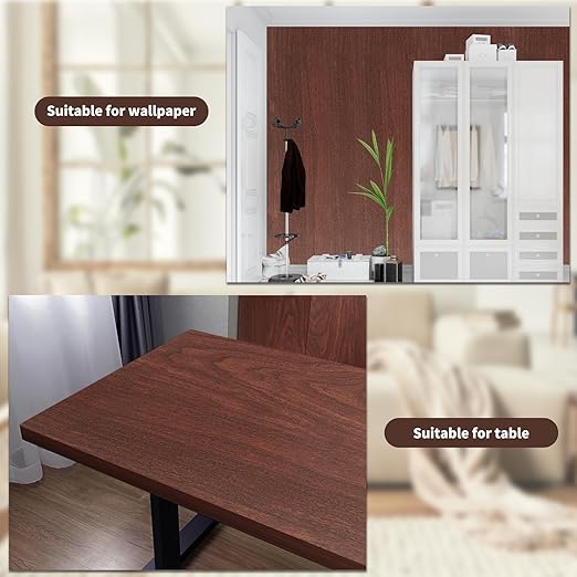 GSCIT Club Wood Grain Repair Tape, 15.7 inch X 25ft Self Adhesive Cherry Grain Repair Patch for Tables, Chairs, Baseboards, Doors, Windows, Floors, Handicraft DIY.