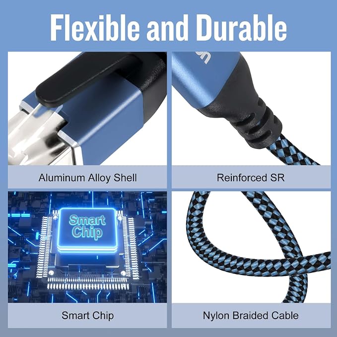 USB C to Ethernet Cable, 6Ft Type C to RJ45 Cable, USB C to Gigabit Ethernet - Image 5