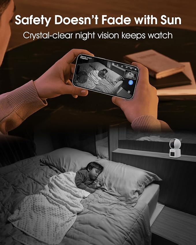 ARCCTV 2-Pack Dual Lens Indoor Security Camera, 2.5K WiFi 6 Pet Camera - Image 6
