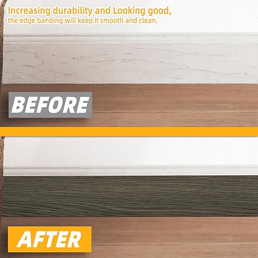 GSCIT Club Wood Grain Repair Tape, 2.4 inch X 50ft Self Adhesive Black Walnut Grain Repair Patch for Tables, Chairs, Baseboards, Doors, Windows, Floors, Handicraft DIY.