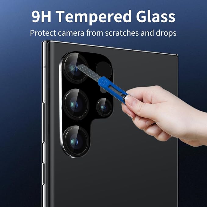 3 Pack Camera Lens Protector for Samsung Galaxy S25 Ultra, Tempered Glass - Image 4