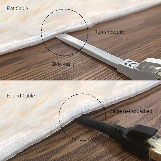 Jadaol Cat 8 Ethernet Cable 3 ft, 40Gbps 2000MHz Flat RJ45 S/FTP LAN Patch Cable - Image 5