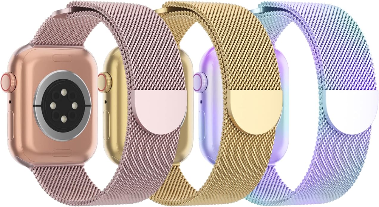 3 Pack Mesh Metal Band Compatible by Steezrd
