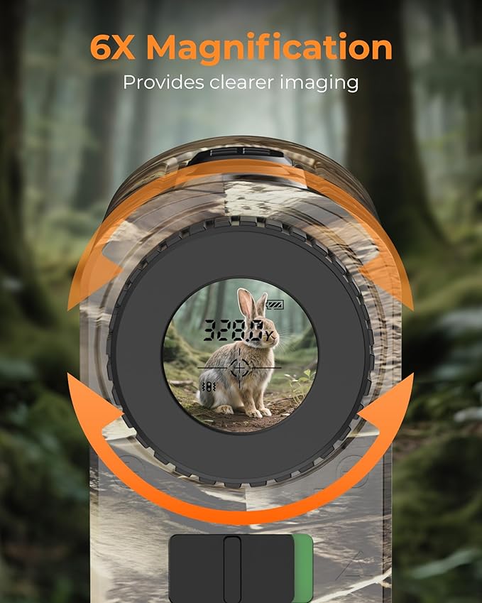 Hunting Range Finder 3280 Yards, CIGMAN Rechargeable Laser Rangefinder 6X - Image 4