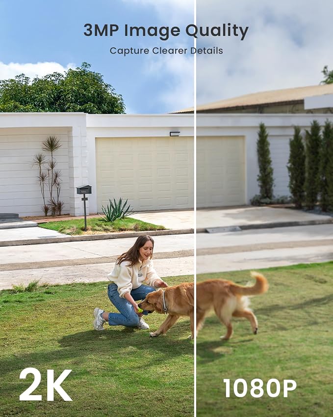 ieGeek Security Cameras Wireless Outdoor, 2K 3MP Battery Powered WiFi Security - Image 3