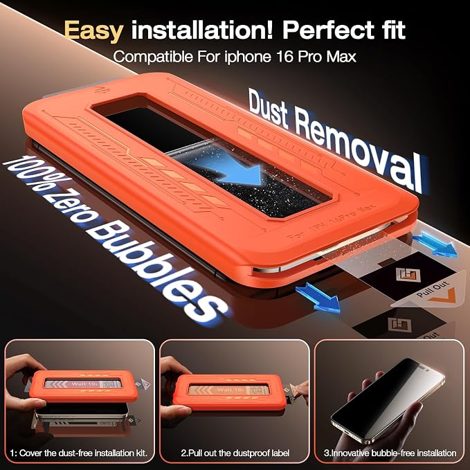 EGV Compatible for iPhone 17 Pro Max/16 Pro Max Privacy Screen Protector - Image 4