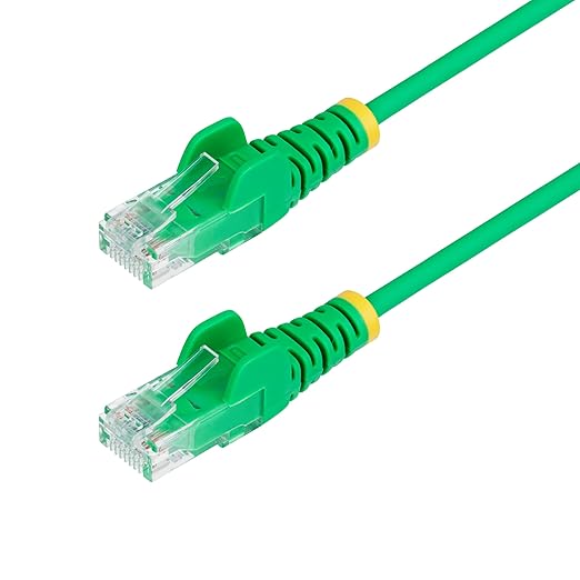 StarTech.com 6in Green Slim CAT6 Ethernet Cable, Snagless RJ45, 28AWG Pure Bare by StarTech